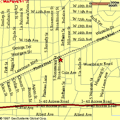 Street map of Jack Bryant Scout Center and Surrounding Streets