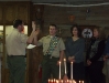 Mr. Walker reciting the Oath of the Eagle to Trevor Tarbet  